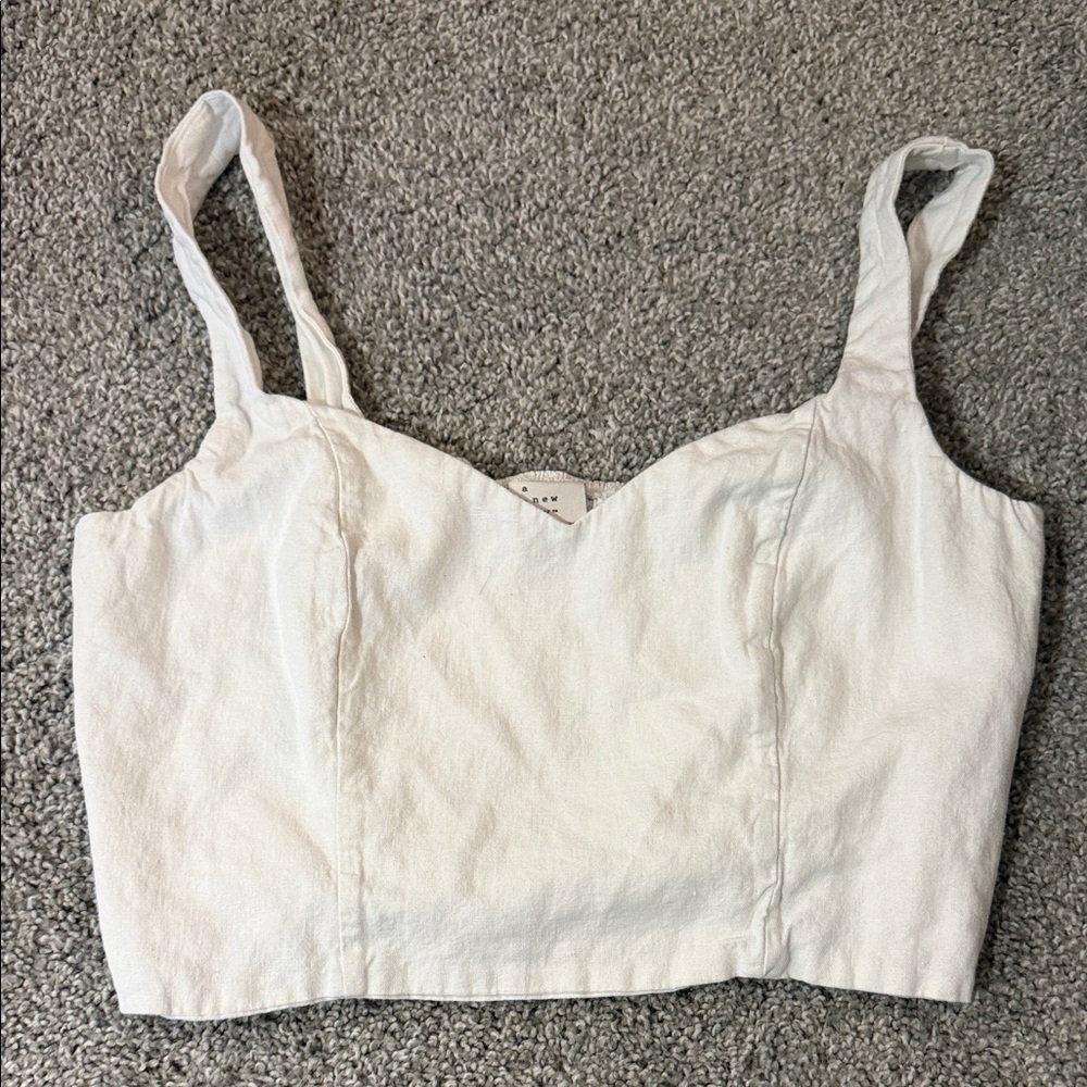 A New Day White Crop Top